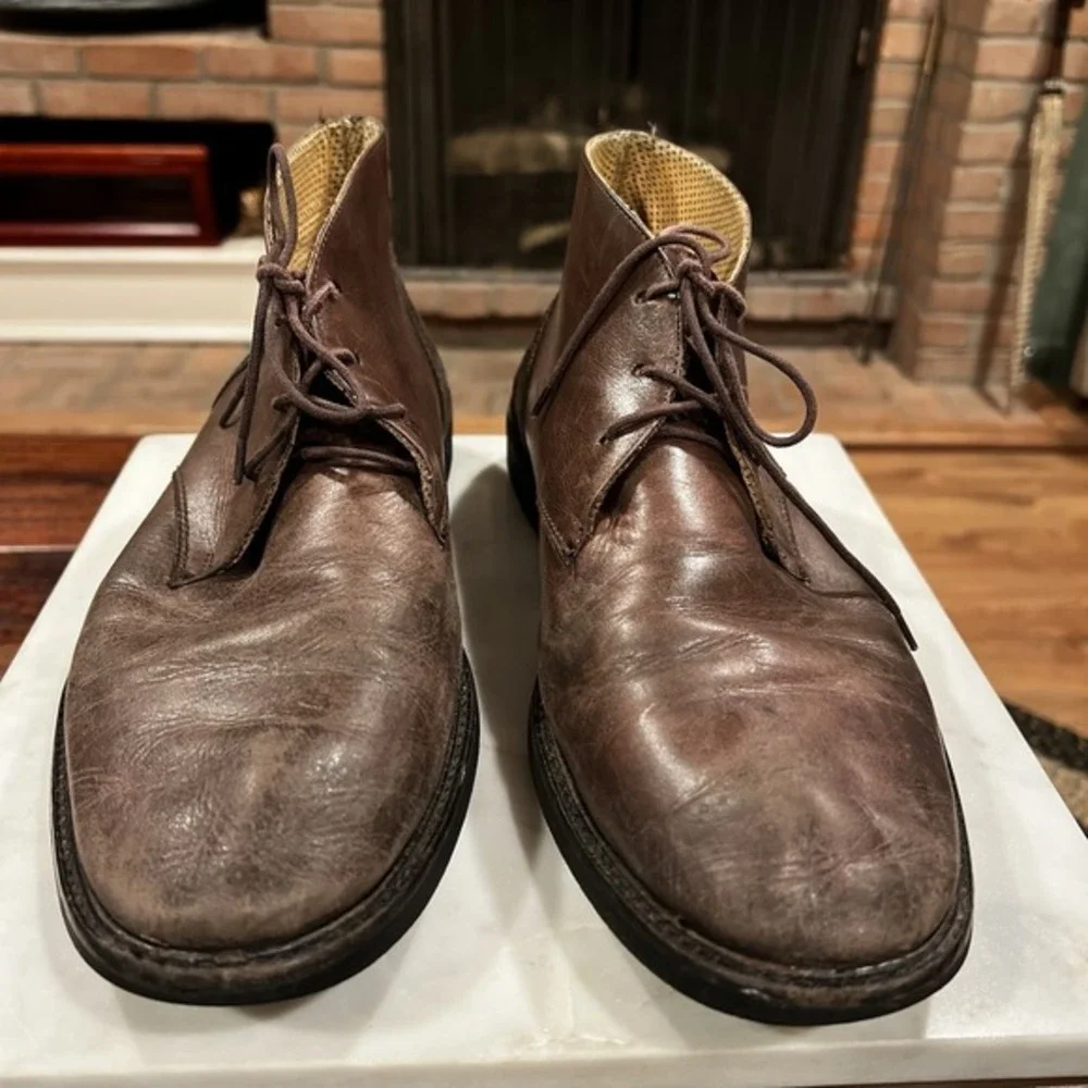 Men's Size 10 Chukka Boot Royal County Of Berkshire Polo Club Brown Leather‎